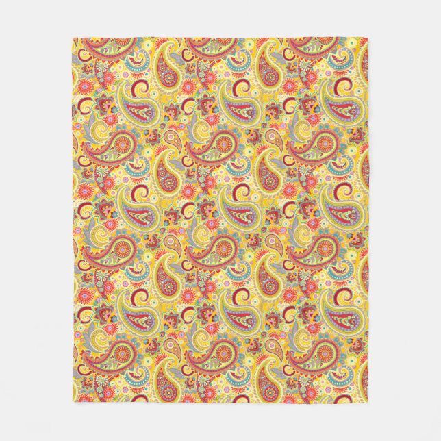 Trippy Hippy Paisley Fleecefilt (Framsidan)