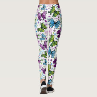 Trippy Hippy Retro Butterfly Leggings