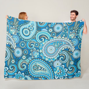 Trippy Hippy Retro Paisley Fleecefilt