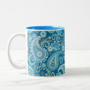 Trippy Hippy Retro Paisley Två-Tonad Mugg