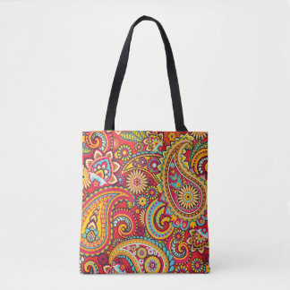 Trippy Hippy Retro Paisley Tygkasse