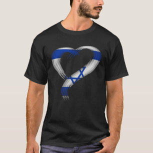 Trippy hjärta I kärlek Israel Israels flagga Edm-r T Shirt