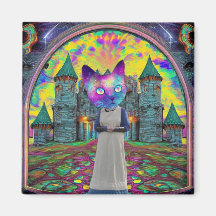 Trippy Kattunge Magnet