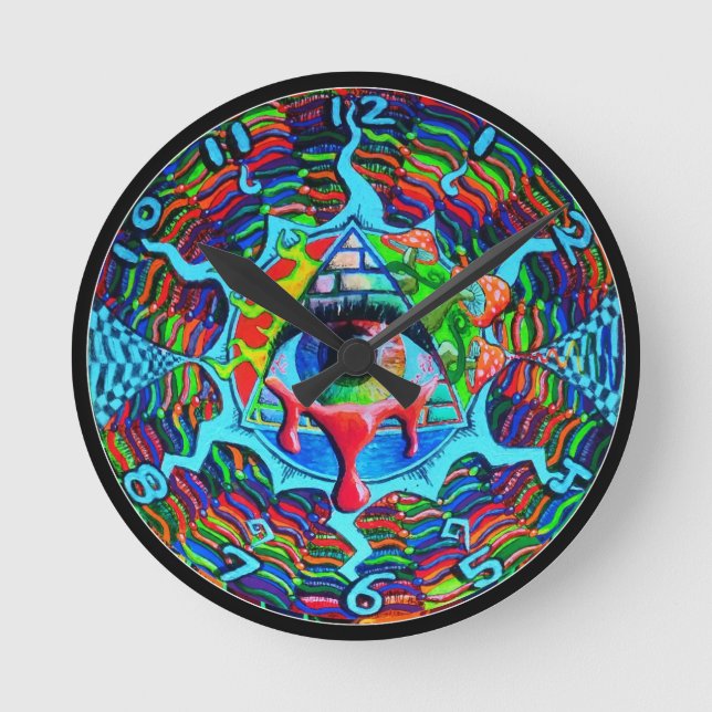 Trippy-klocka Rund Klocka (Framsida)