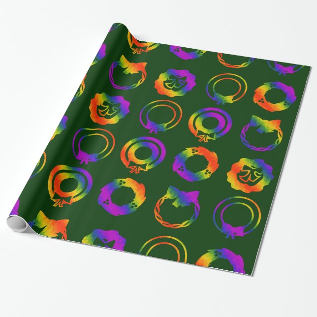 Trippy-kransar Presentpapper (Utrullad)