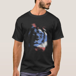 Trippy lejon EDM raves techno Puerto Rico Rican fl T Shirt