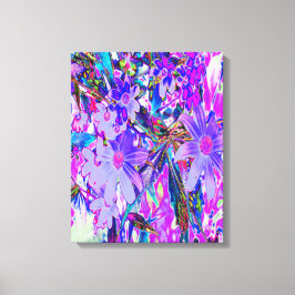 Trippy Lila and Magenta Colorful Wildwers Canvastryck