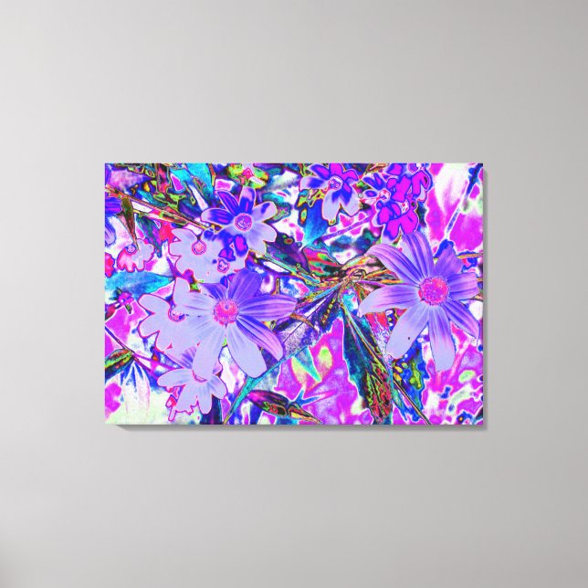 Trippy Lila and Magenta Colorful Wildwers Canvastryck (Framsida)