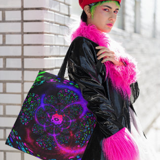 Trippy Lila Spiral Funky Tygkasse