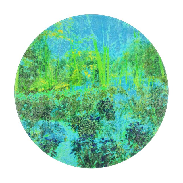 Trippy Lime Green and Blue Garden Ligcape (Framsidan)
