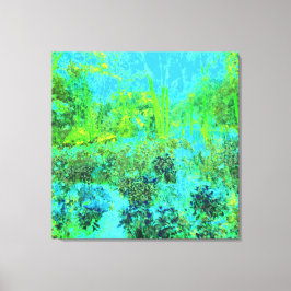 Trippy Lime Green and Blue Garden Ligcape Canvastryck