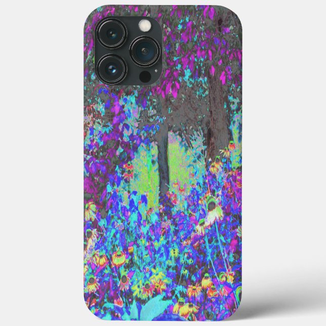 Trippy Lime Green och Lila Garden Sunrise (Baksida)