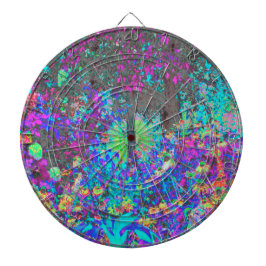 Trippy Lime Green och Lila Garden Sunrise Darttavla