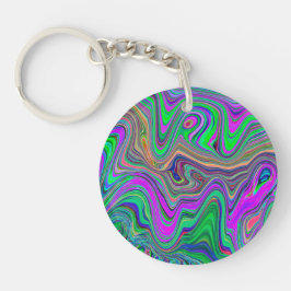 Trippy Lime Green och Lila Vågar Färg