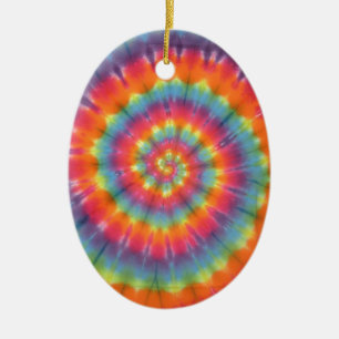 Trippy Little Swirl Tie Dye PhatDyes Julgransprydnad Keramik