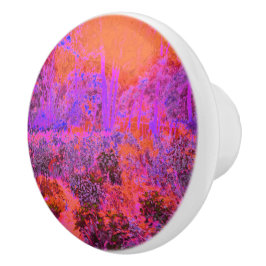 Trippy Magenta and Orange Impressionistic Garden Knopp
