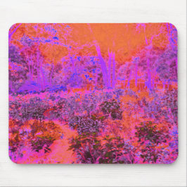 Trippy Magenta and Orange Impressionistic Garden Musmatta