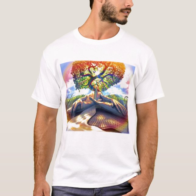 trippy-man-träd tee (Framsida)