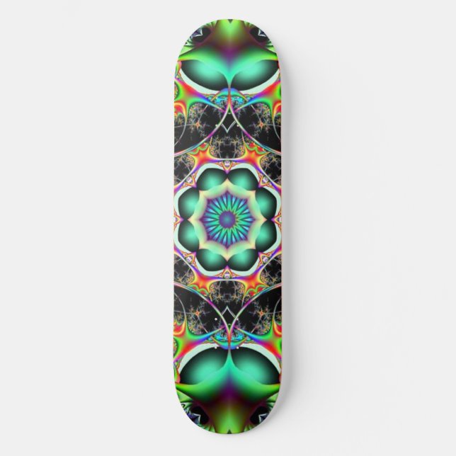 Trippy Mandala Mini Skateboard Bräda 18,5 Cm (Framsida)