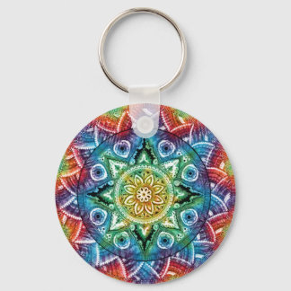 Trippy Mandala Nyckelring