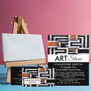 Trippy Maze Mönster, Art Supplies Store Reklamblad