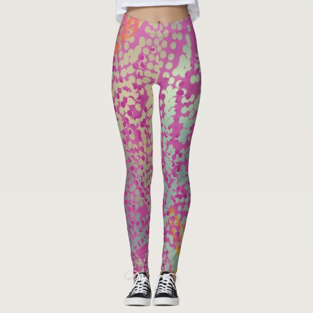 Trippy Modern Abstrakt Leggings (Framsida)