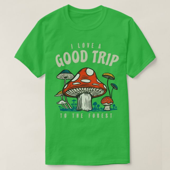 Trippy Mushrum Aesthetic T Shirt (Design framsida)