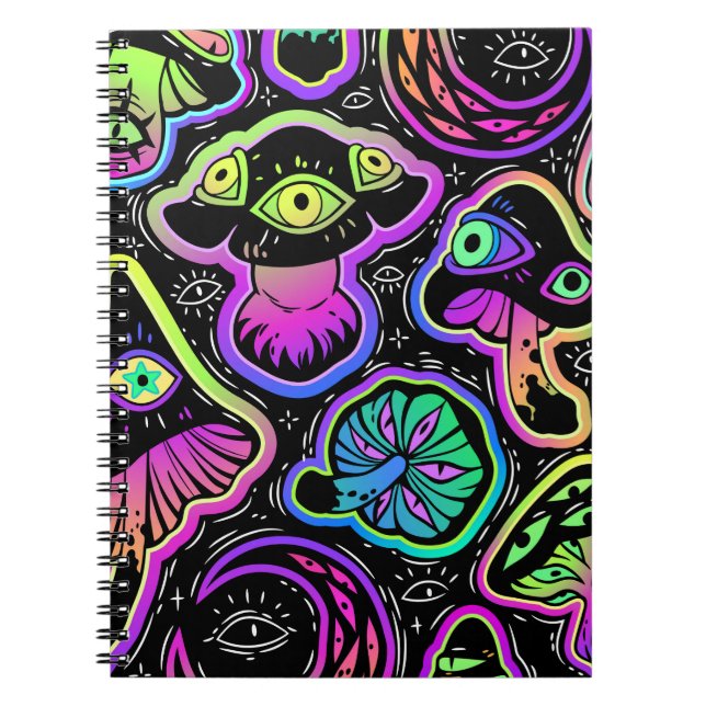 Trippy Mushrum Anteckningsbok (Framsidan)