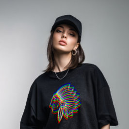 Trippy Native American Chief T Shirt