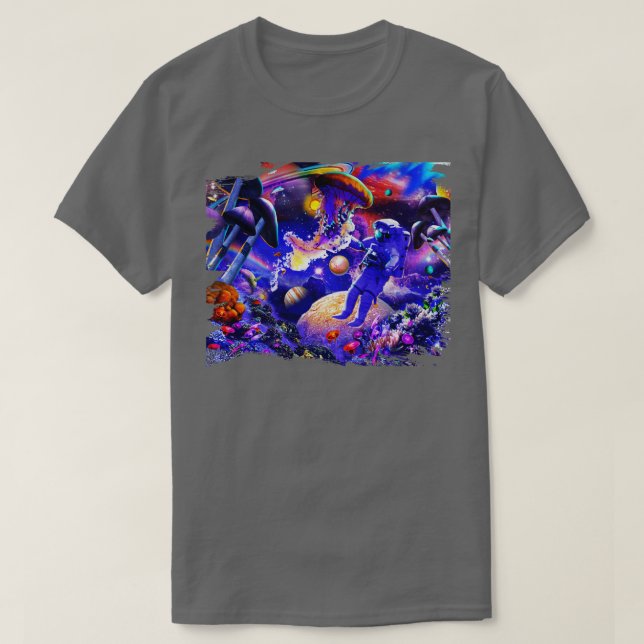 Trippy Ocean Astronaut T Shirt (Design framsida)