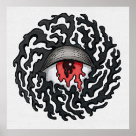 Trippy Öga med Tentacles - Trippy Surreal Art Poster