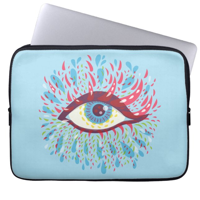 Trippy Öga Psychedelic Art Laptop Sleeve (Framsidan)