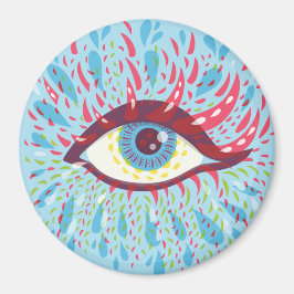 Trippy Öga Psychedelic Art Magnet