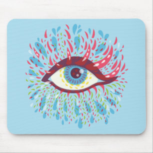 Trippy Öga Psychedelic Art Musmatta
