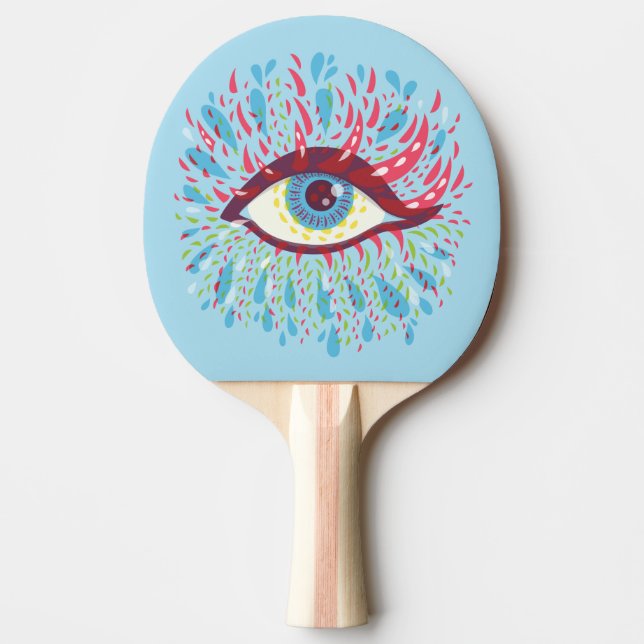 Trippy Öga Psychedelic Art Pingisracket (Framsidan)