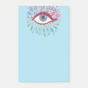 Trippy Öga Psychedelic Art Post-it Block