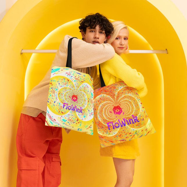 Trippy Orange Funky Tygkasse (Skapare uppladdad)