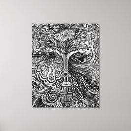 Trippy Porträtt Canvastryck