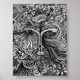 Trippy Porträtt Poster