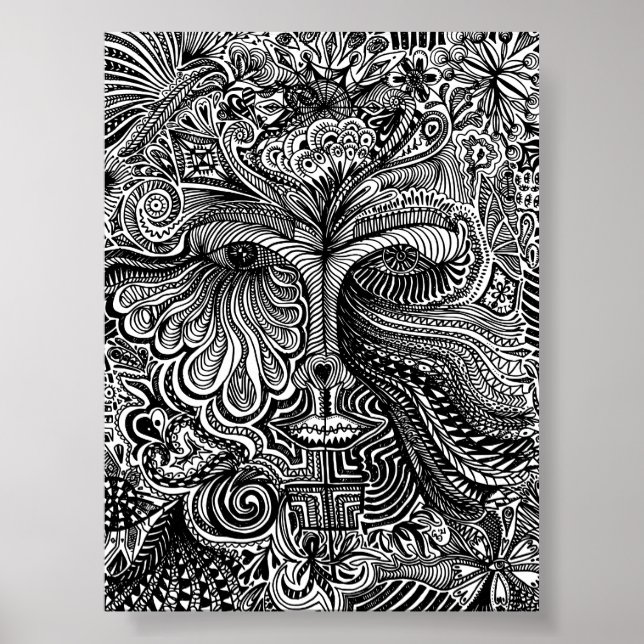 Trippy Porträtt Poster (Framsidan)