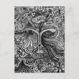 Trippy Porträtt Vykort