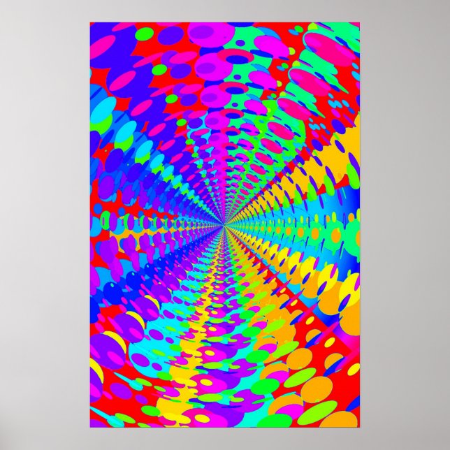 Trippy Poster: Abstrakt Psychedelic Poster (Framsidan)