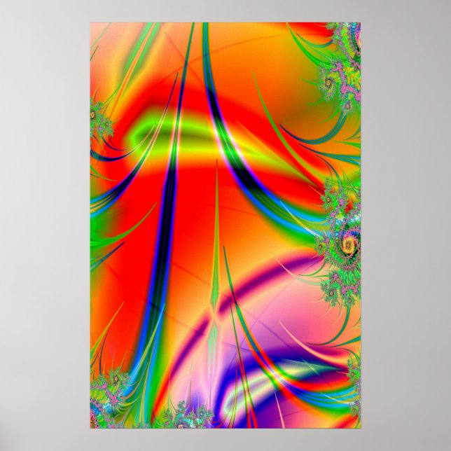 Trippy Poster: Abstrakt Psychedelic Poster (Framsidan)