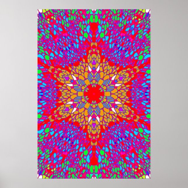 Trippy Poster: Abstrakt Psychedelic Poster (Framsidan)