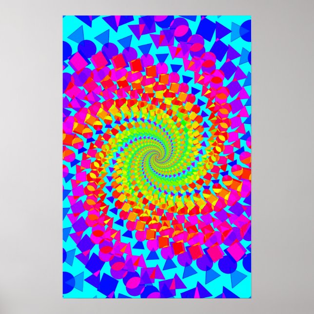 Trippy Poster: Abstrakt Psychedelic Poster (Framsidan)