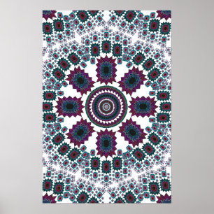 Trippy Poster: Abstrakt Radial Artwork Poster