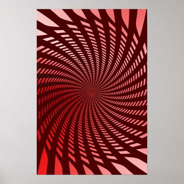 Trippy Poster: Abstrakt Red Poster (Framsidan)