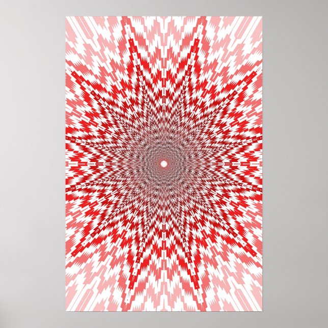 Trippy Poster: Abstrakt Red Poster (Framsidan)