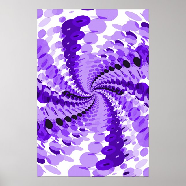 Trippy Poster: Lila Abstrakt Artwork Poster (Framsidan)