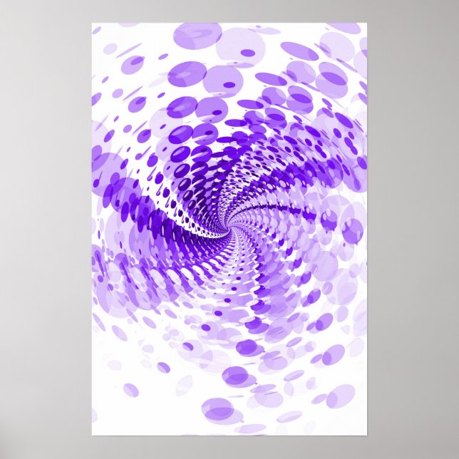Trippy Poster: Lila Abstrakt Artwork Poster (Framsidan)